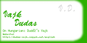 vajk dudas business card